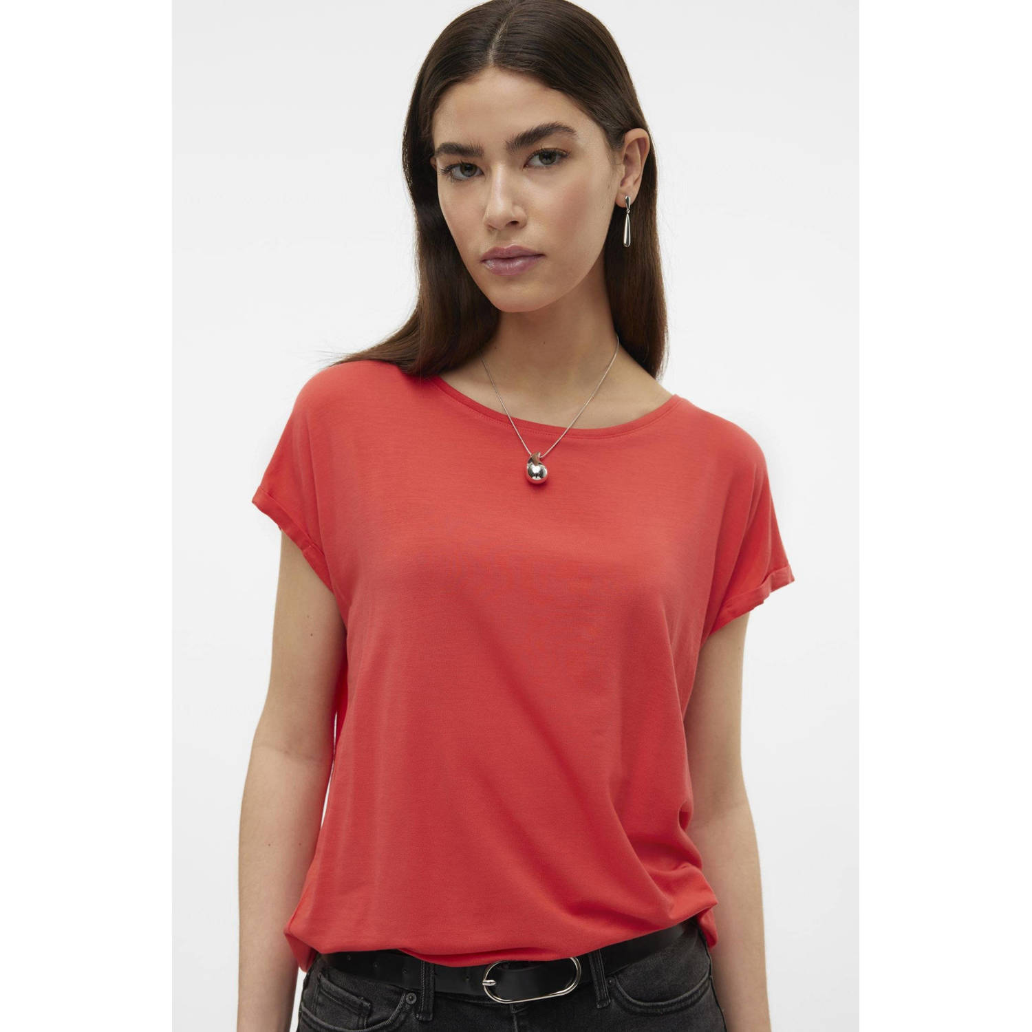 VERO MODA T-shirt VMAVA rood