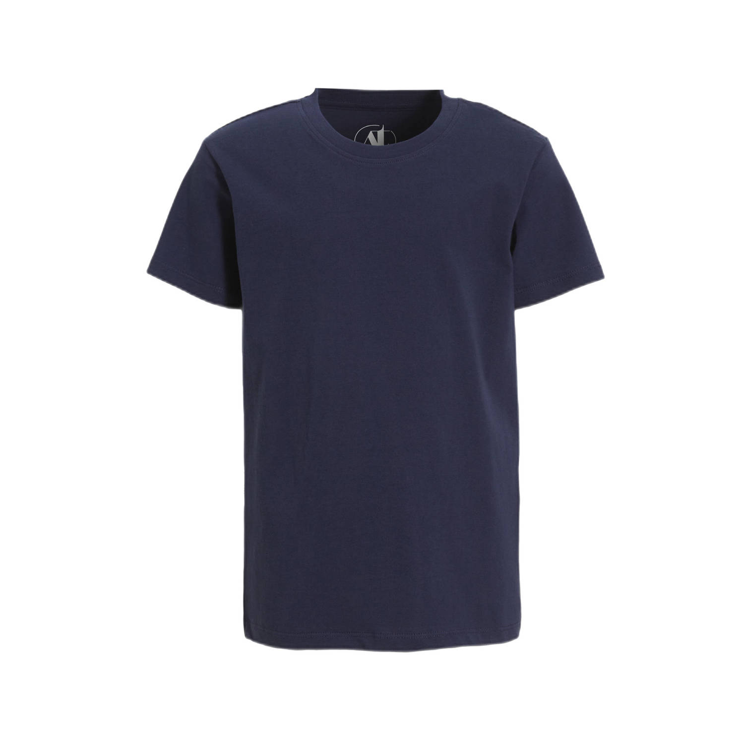 Anytime T-shirt navy Blauw Jongens Katoen Ronde hals Effen 134 140