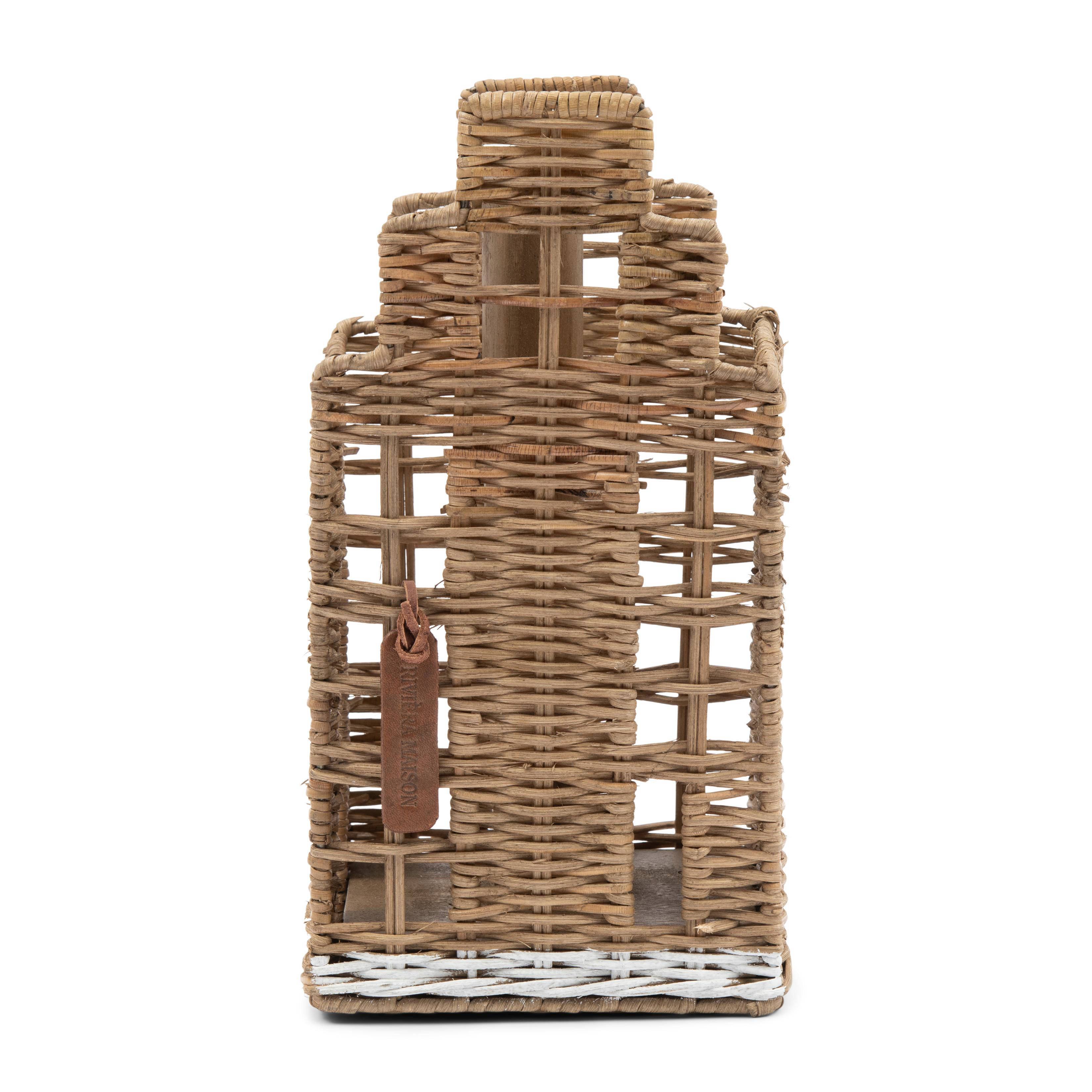 Cesto Ropa Riviera Maison District Basket - Ratán Y Algodón, 45x70x55 Cm, Color Natural