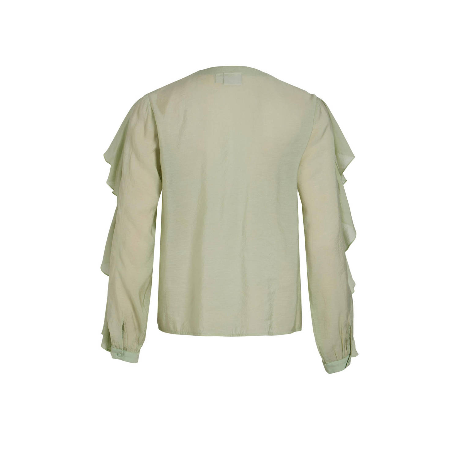 VILA blouse VINABIA met ruches groen
