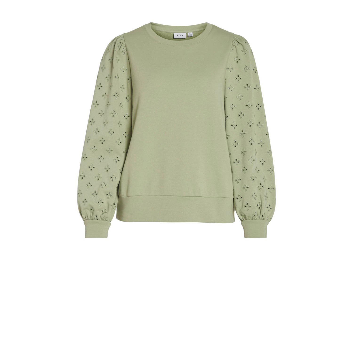 VILA sweater VIPUF groen