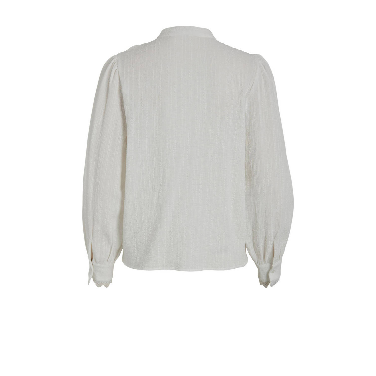 VILA blouse VICLIO met kant offwhite