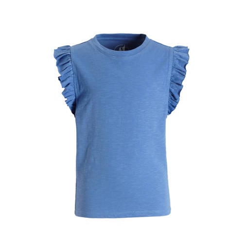 anytime T-shirt met ruffle blauw afbeelding