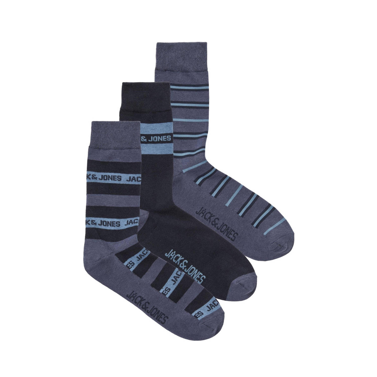 JACK & JONES sokken JACBLUE set van 3 donkerblauw