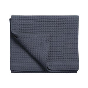 katoenen bedsprei pique waffle (donkerblauw) (160x250 cm)