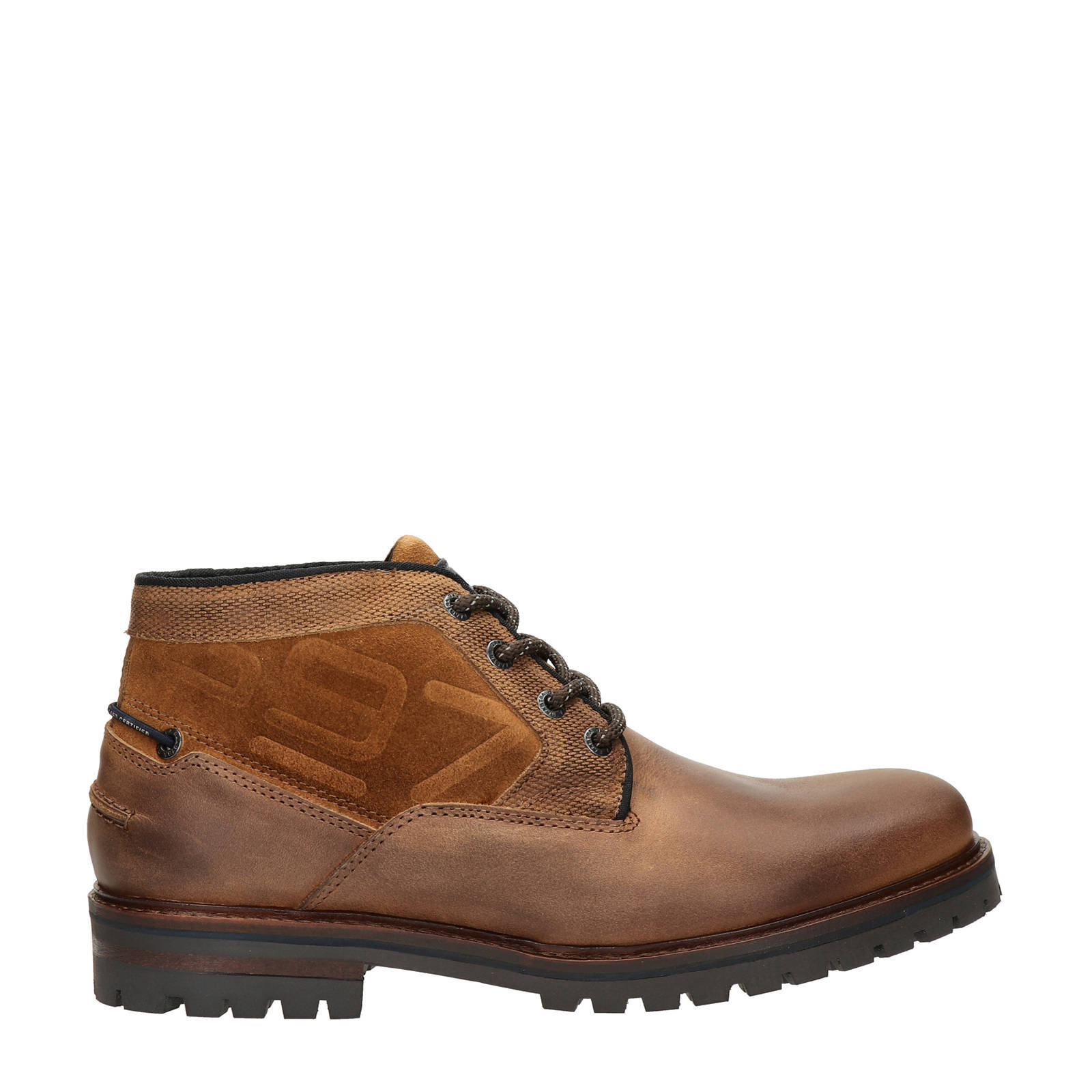 Taurus Mid Oil leren veterboots cognac