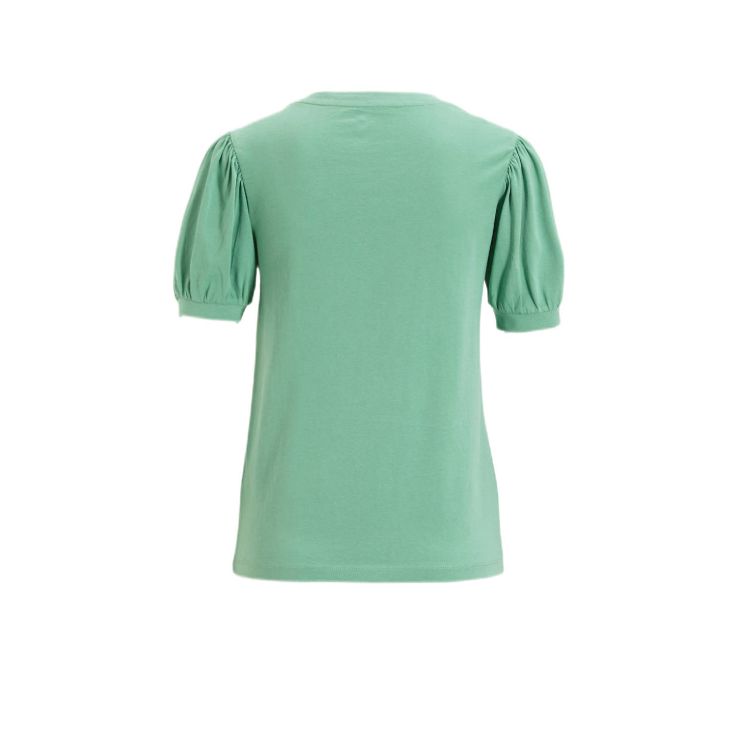 anytime T-shirt met pofmouwen mintgroen