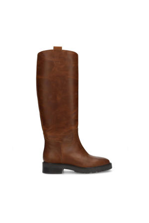 leren laarzen cognac