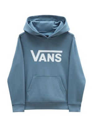 hoodie met logo blauw/wit