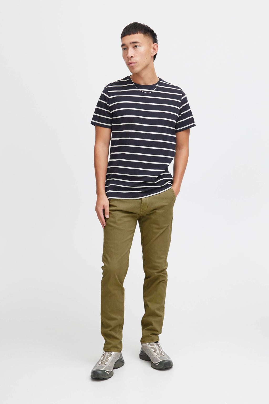 Blend slim fit broek BHNIGHT olive