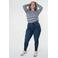 MS Mode coated skinny jeans medium blue denim