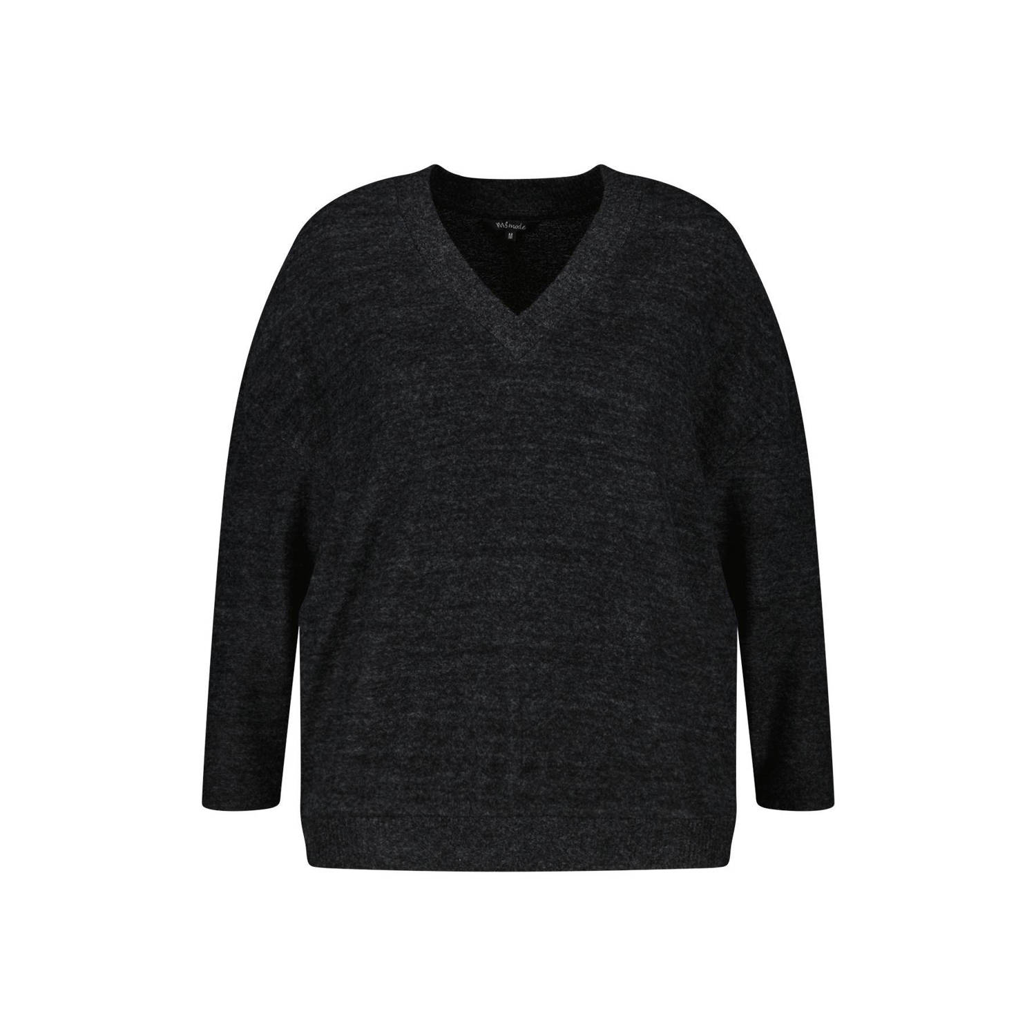 MS Mode fijngebreide trui zwart