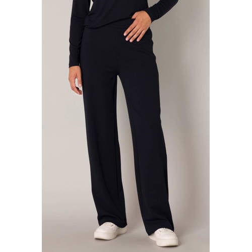 Base Level wide leg broek Yarah donkerblauw afbeelding