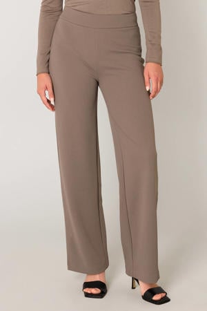wide leg broek Yarah taupe