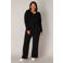 Base Level Curvy wide leg broek Arah zwart