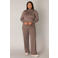 Base Level Curvy wide leg broek Arah taupe