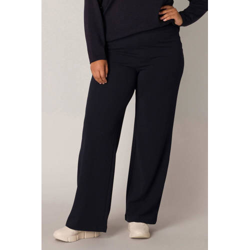Base Level Curvy wide leg broek Arah donkerblauw afbeelding