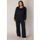 Base Level Curvy wide leg broek Arah donkerblauw
