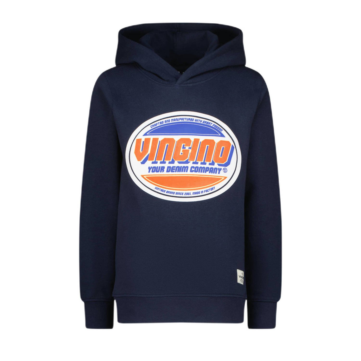 Vingino hoodie Nono met printopdruk donkerblauw