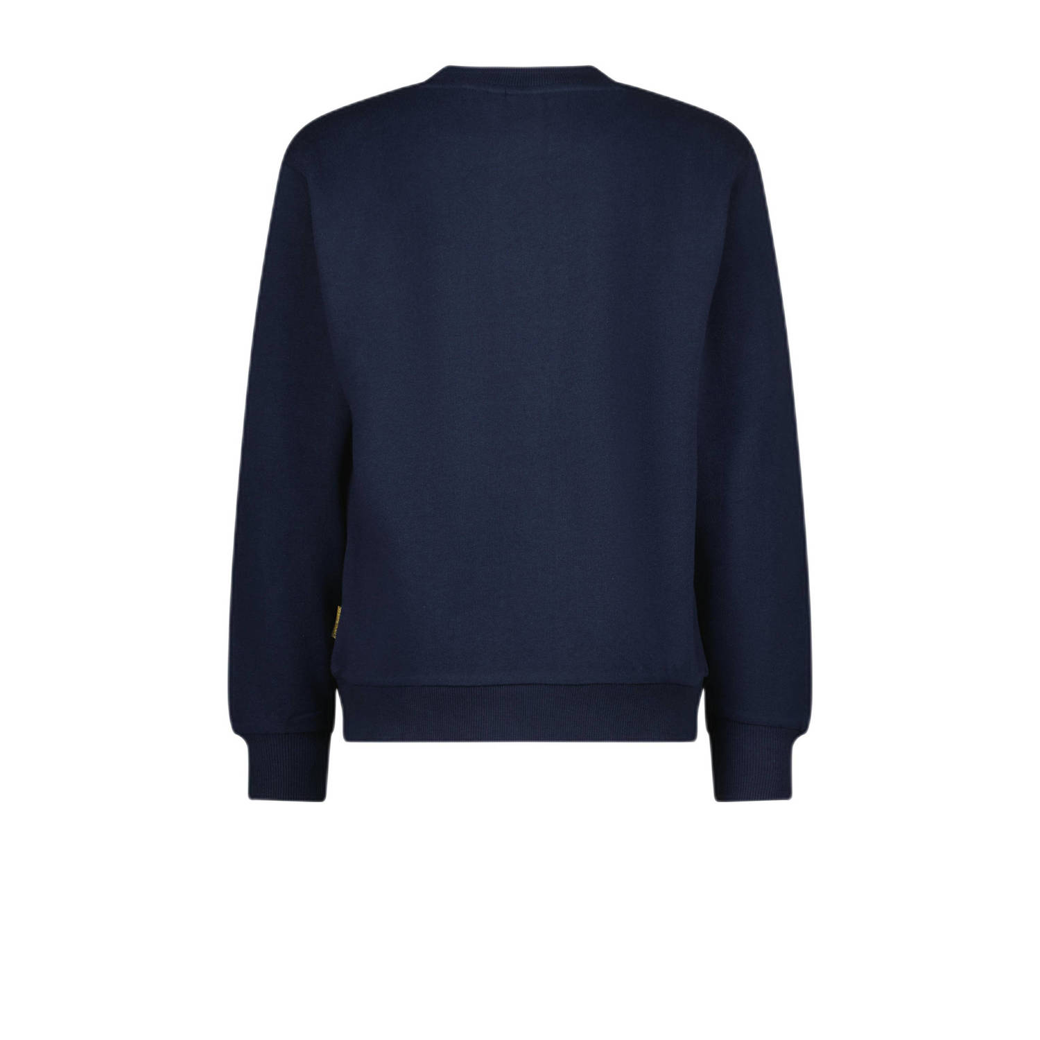 Vingino sweater Nousha met tekst en 3D applicatie donkerblauw zwart