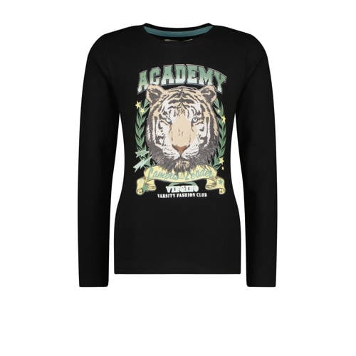 Vingino longsleeve Joliene met printopdruk zwart afbeelding