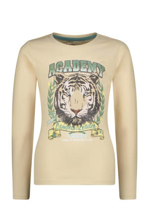longsleeve Joliene met printopdruk zand