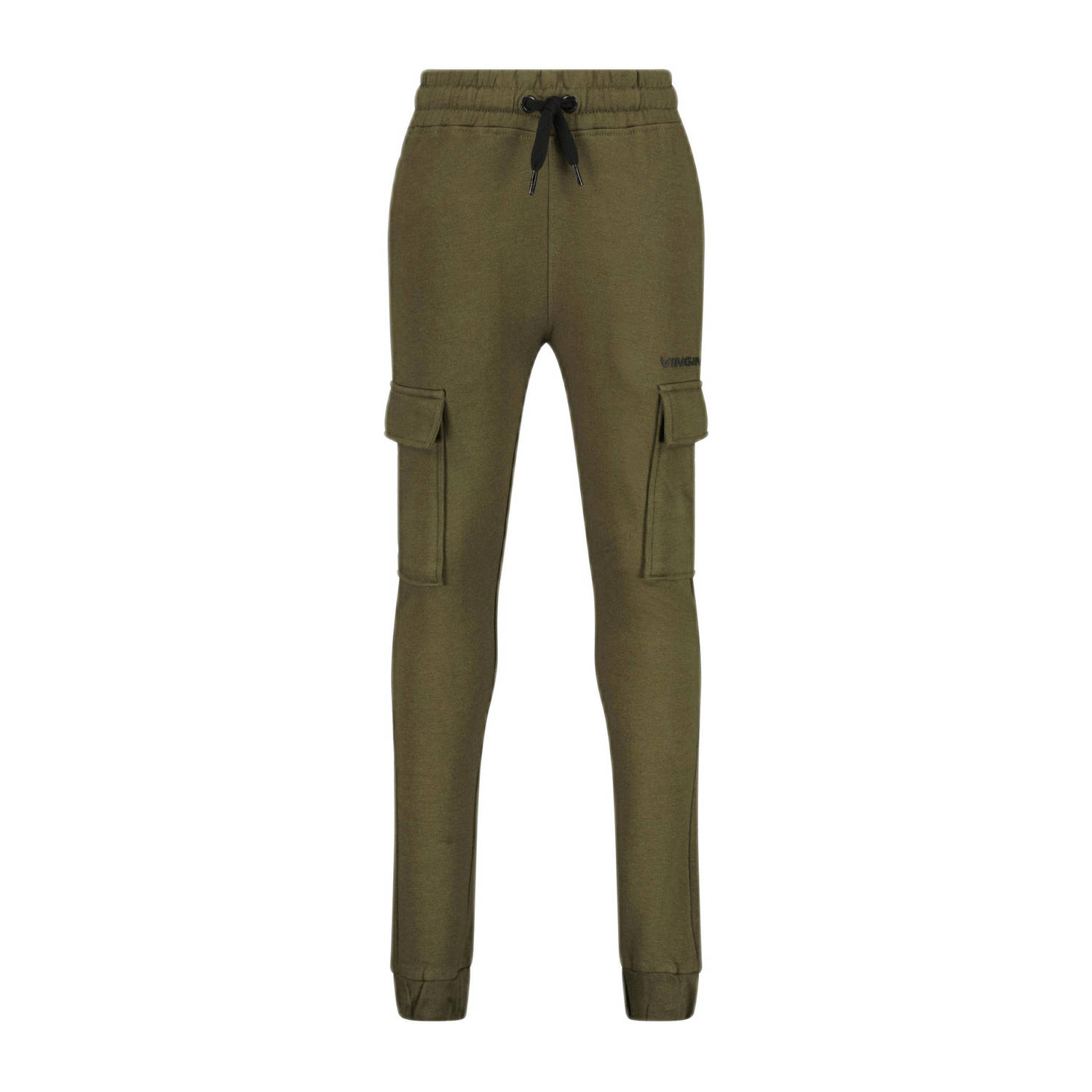 VINGINO skinny joggingbroek Socket mosgroen Jongens Katoen Effen 104