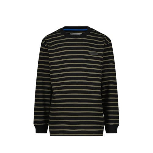 Vingino gestreepte longsleeve Jaq zwart/bruin afbeelding