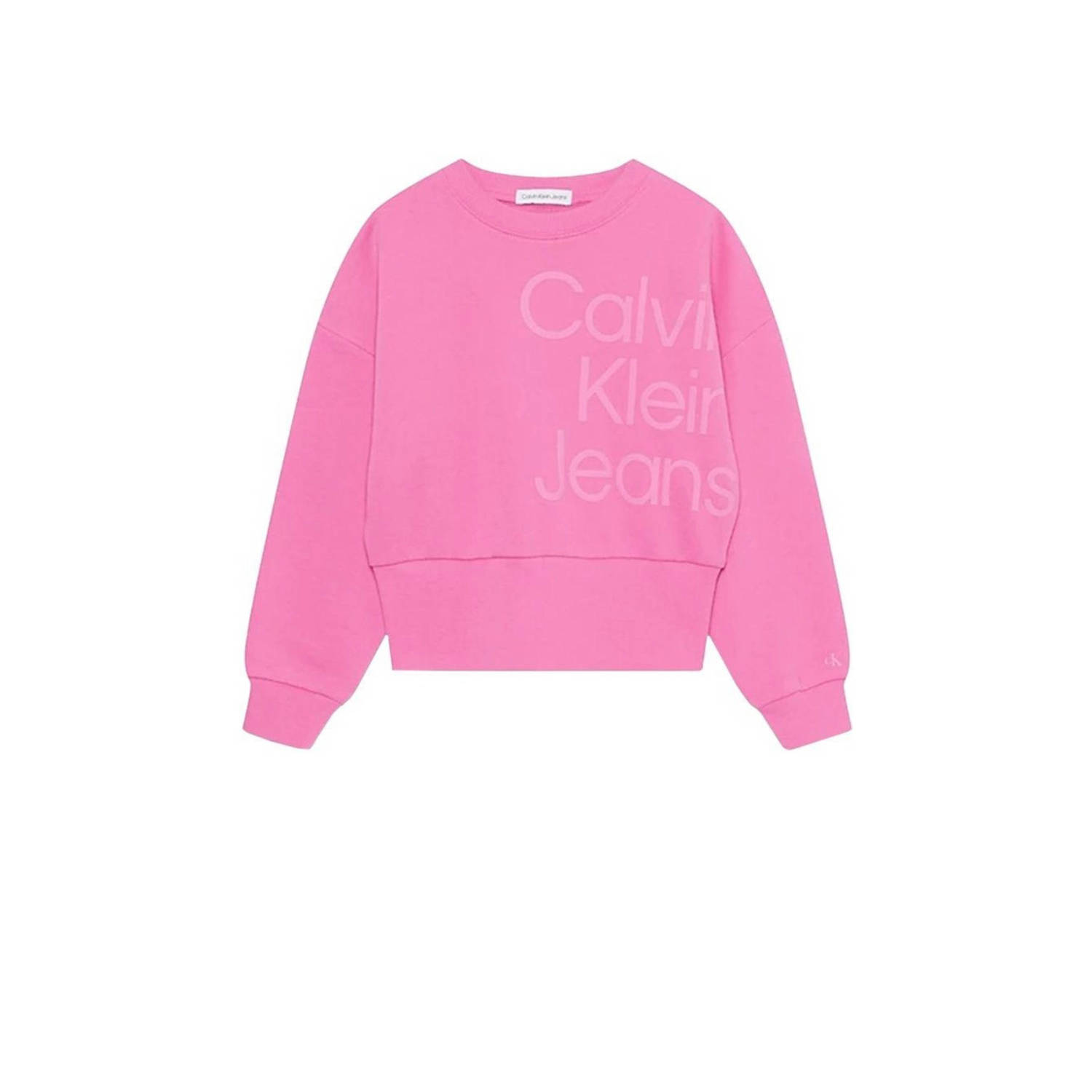 Calvin Klein sweater met logo roze