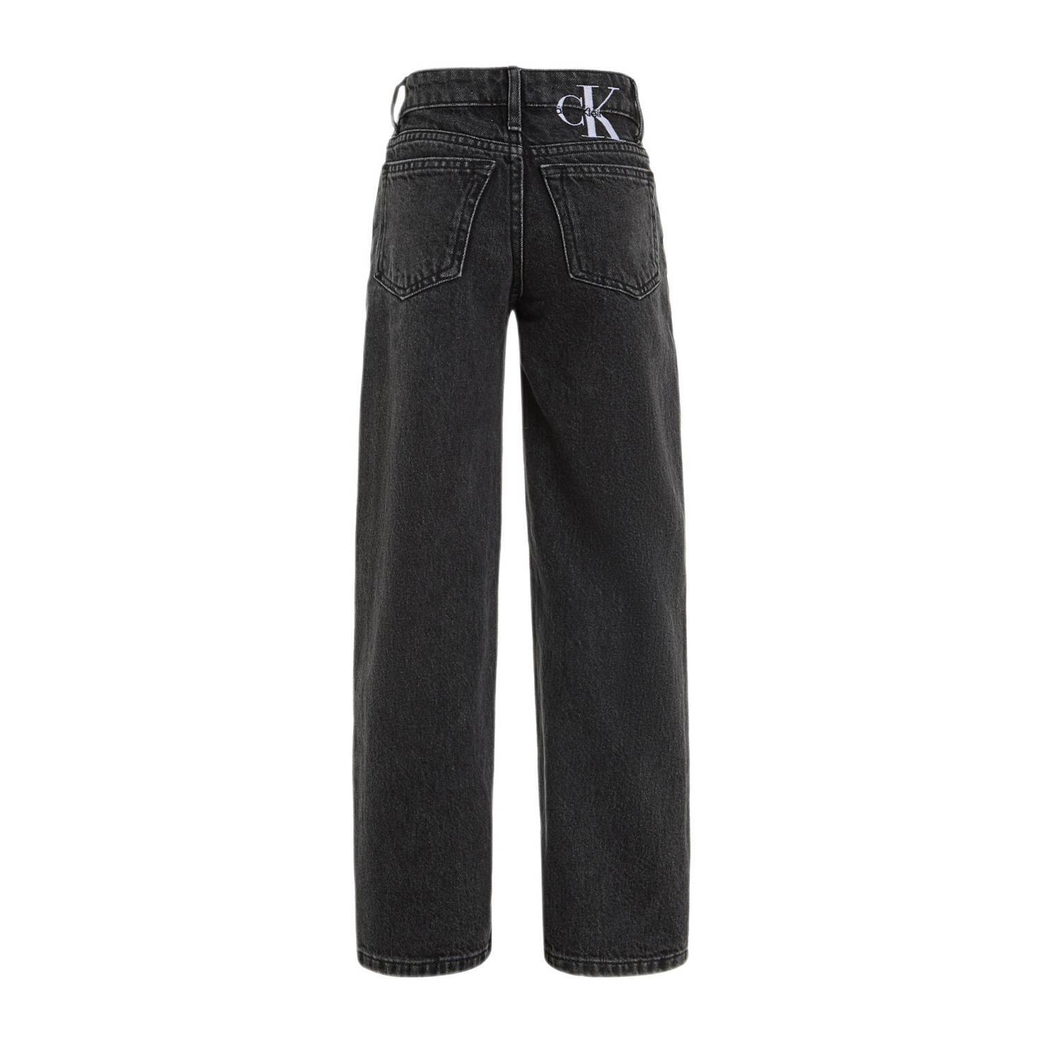 Calvin Klein straight fit jeans met logo dark grey denim