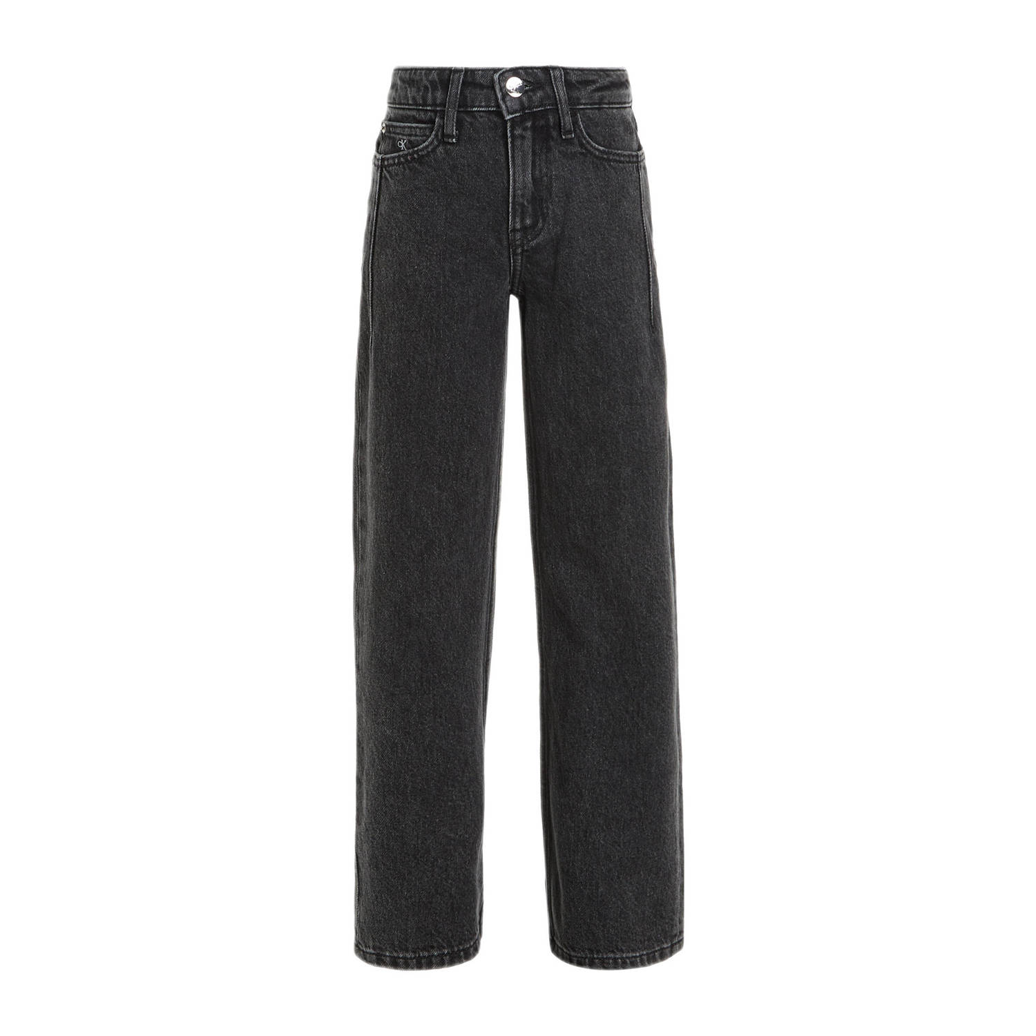 Calvin Klein straight fit jeans met logo dark grey denim