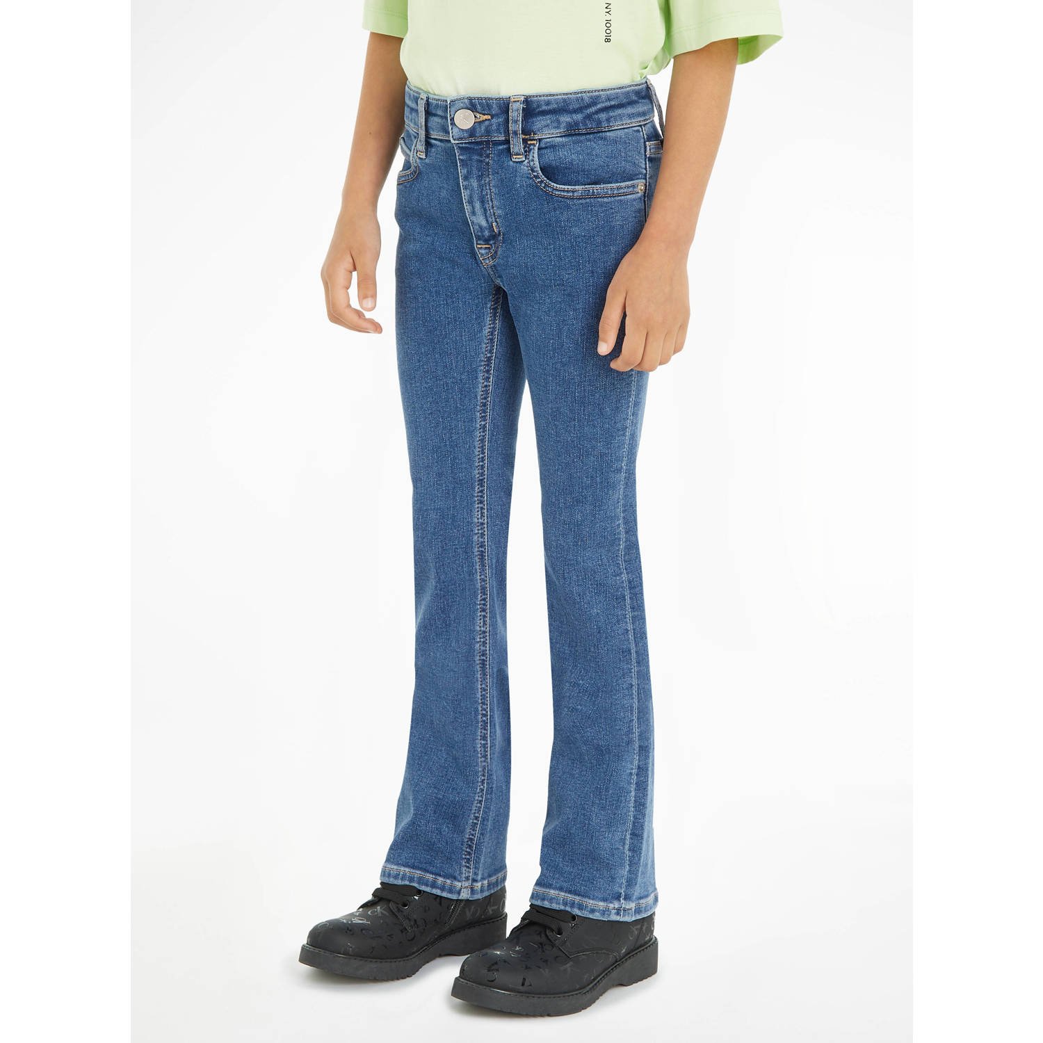 Calvin Klein Wijd uitlopende jeans FLARE ESS BLUE STRETCH voor kinderen tot 16 jaar