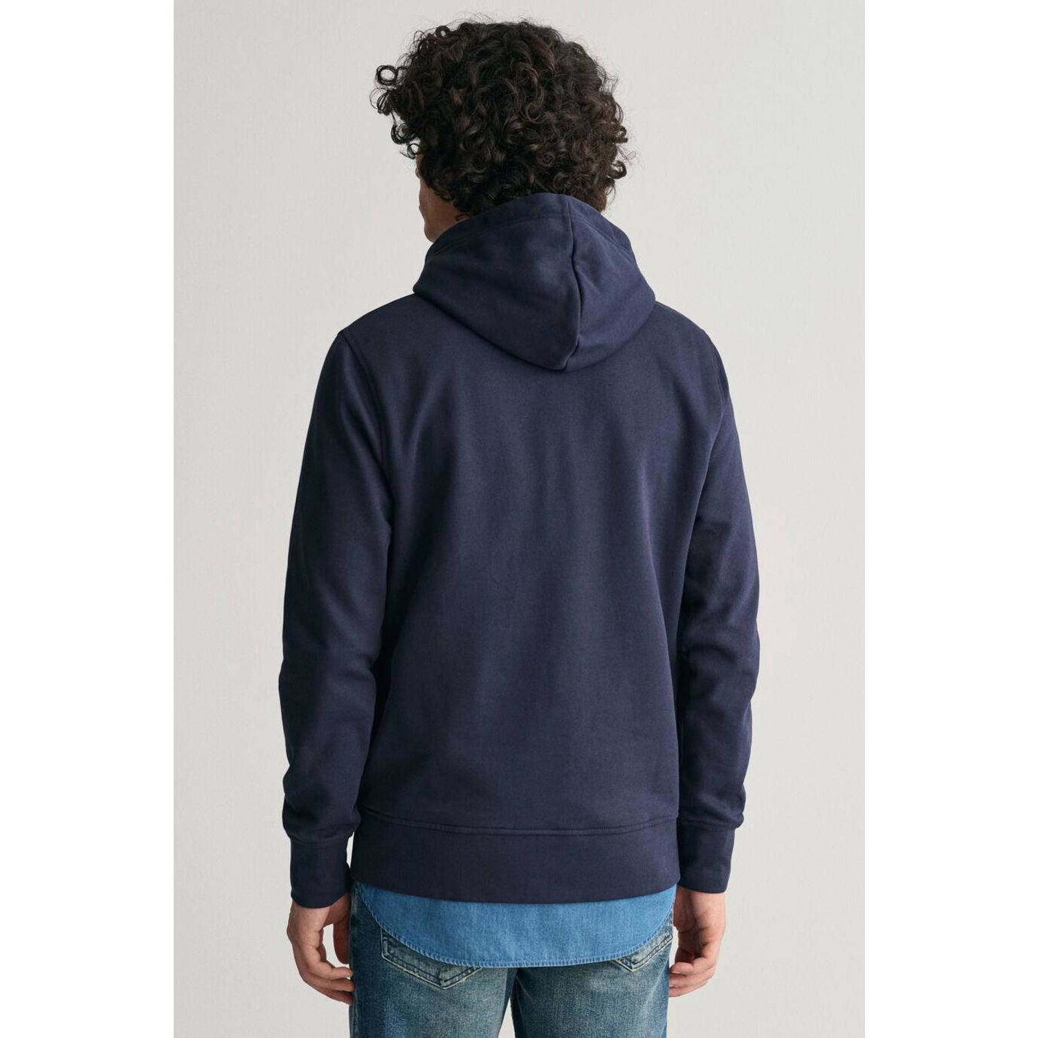 GANT hoodie met logo evening blue