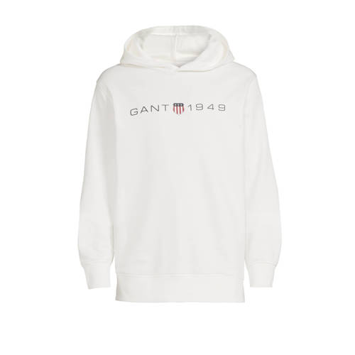 GANT hoodie met logo eggshell