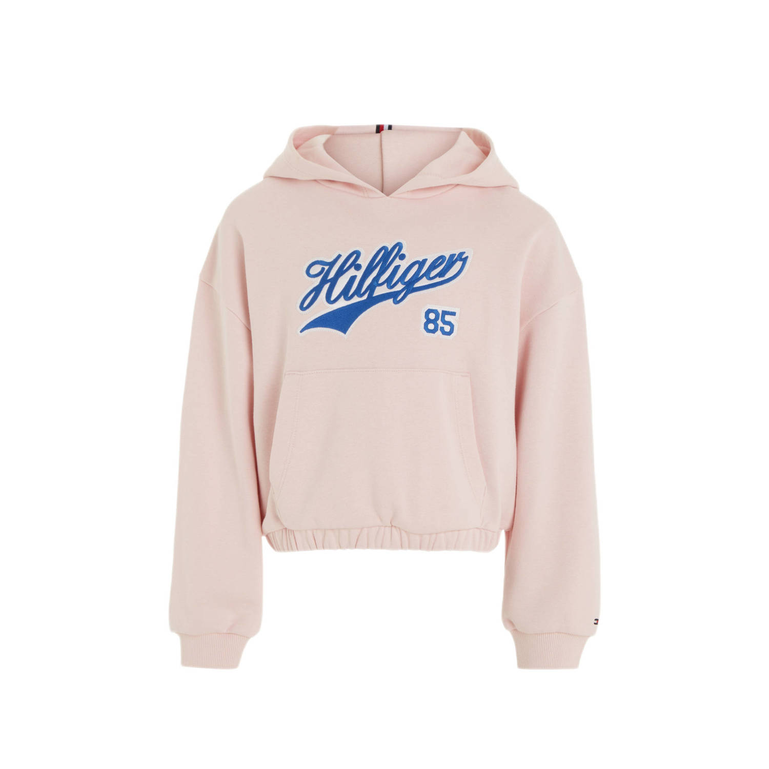 Tommy Hilfiger hoodie met tekst lichtroze Sweater Tekst 152