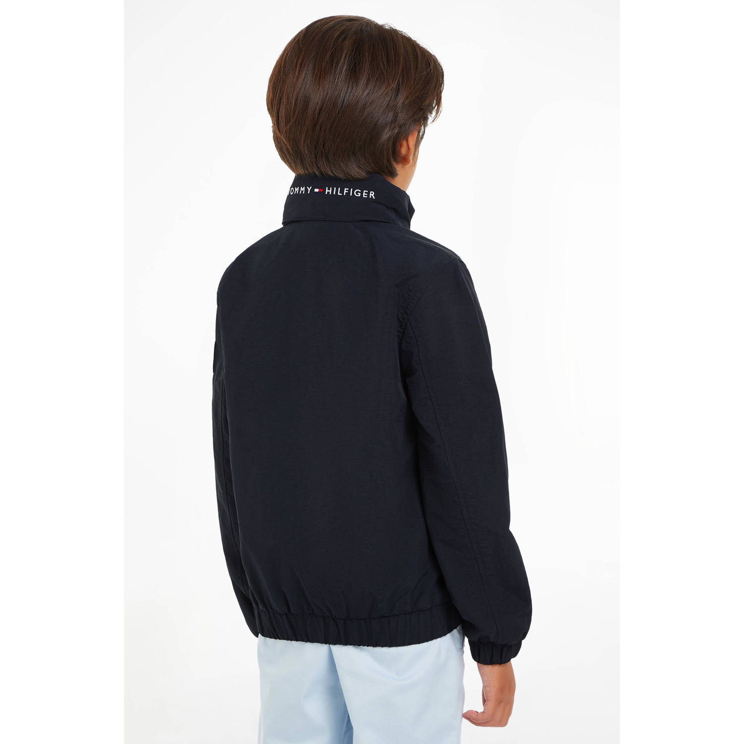 Tommy Hilfiger zomerjas met logo donkerblauw