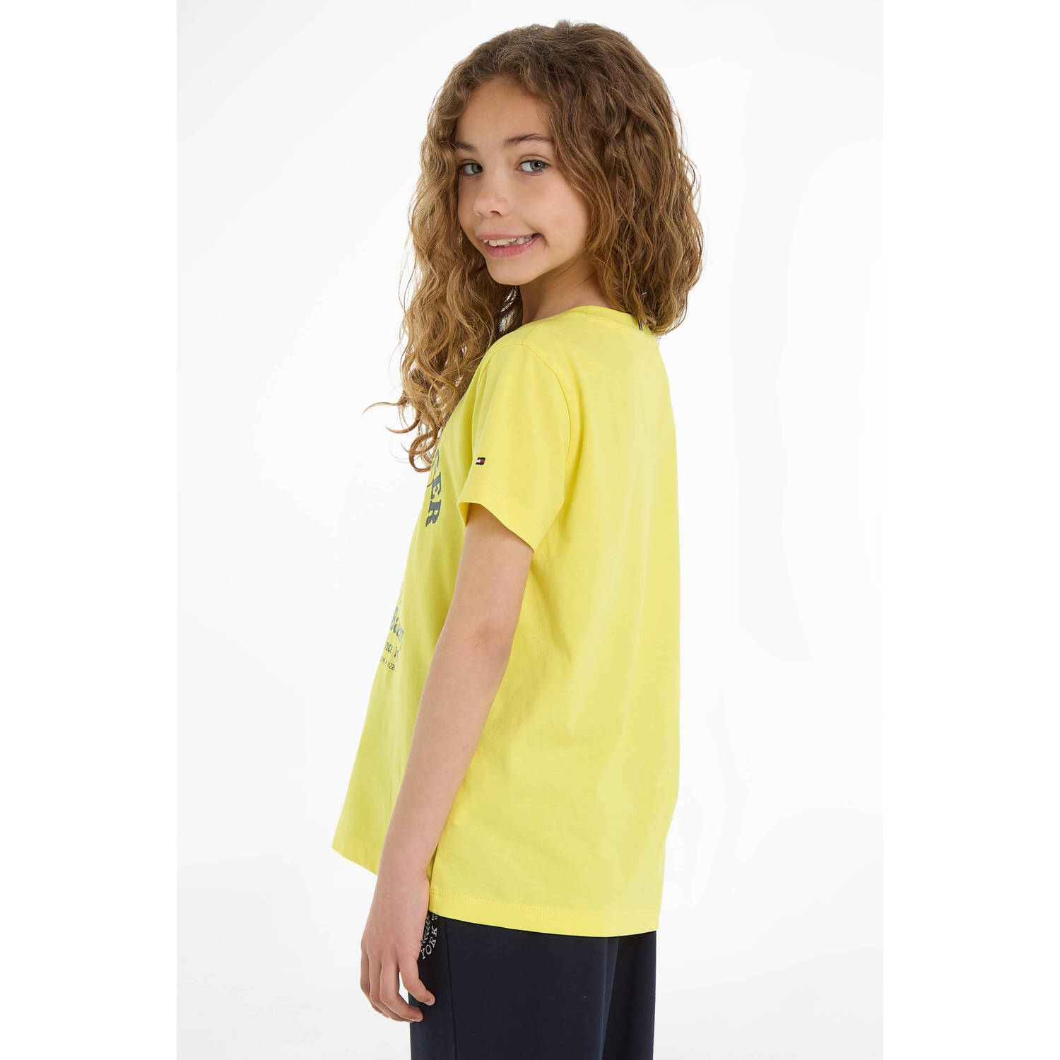 Tommy Hilfiger T-shirt TOMMY BAGELS met printopdruk citroengeel