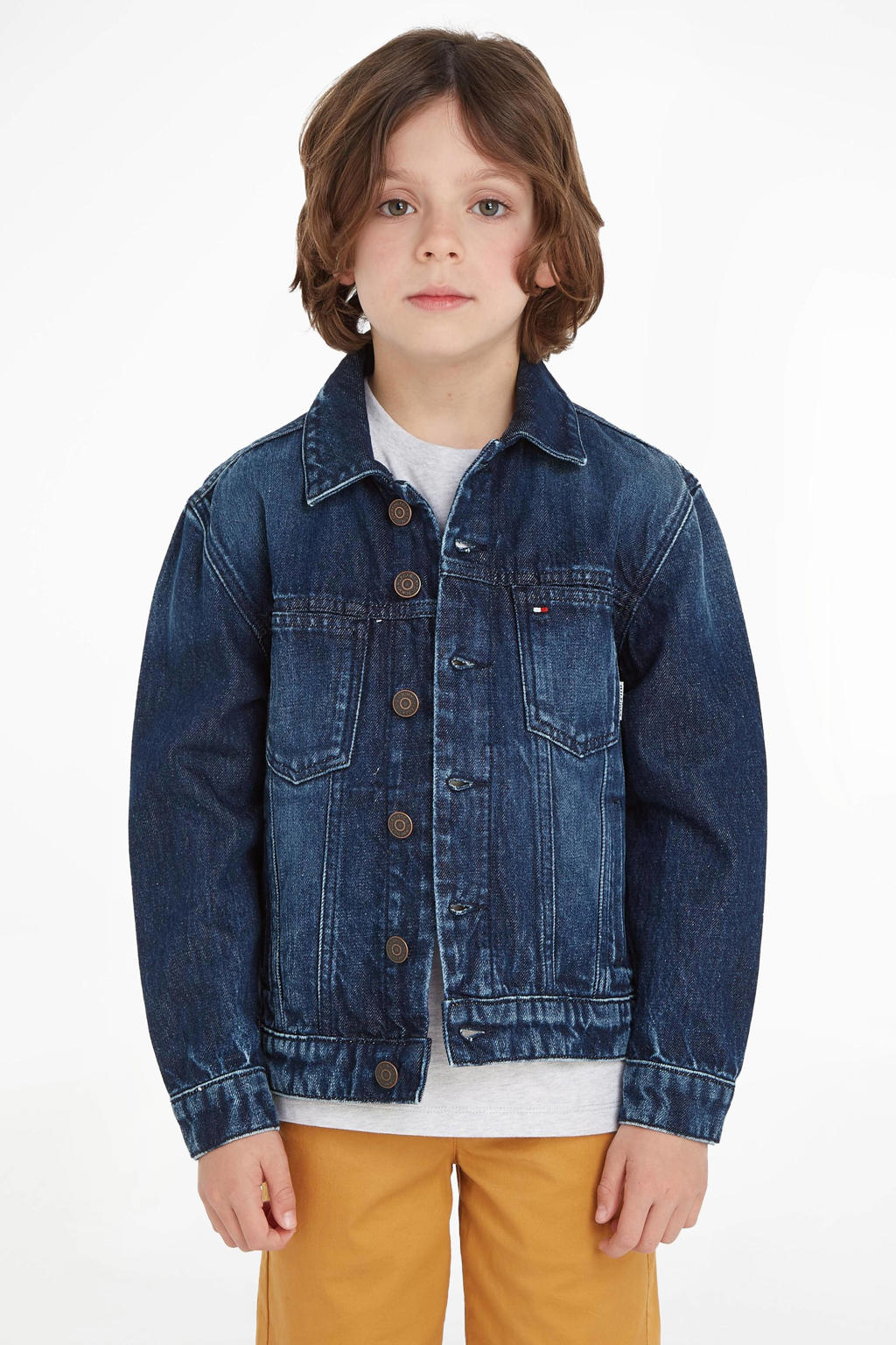 Tommy Hilfiger spijkerjas denimblauw wehkamp