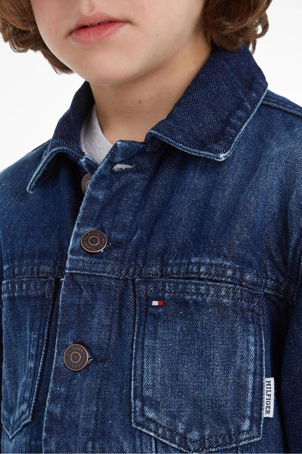 Tommy Hilfiger spijkerjas denimblauw wehkamp