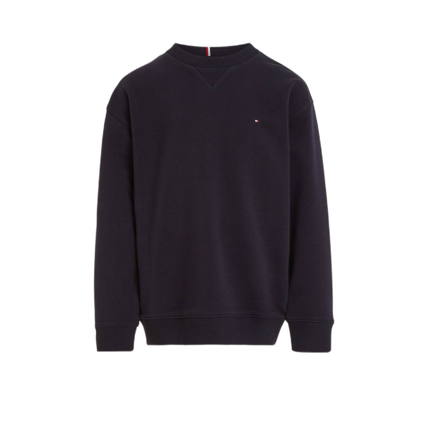Tommy Hilfiger sweater donkerblauw Effen 104 | Sweater van