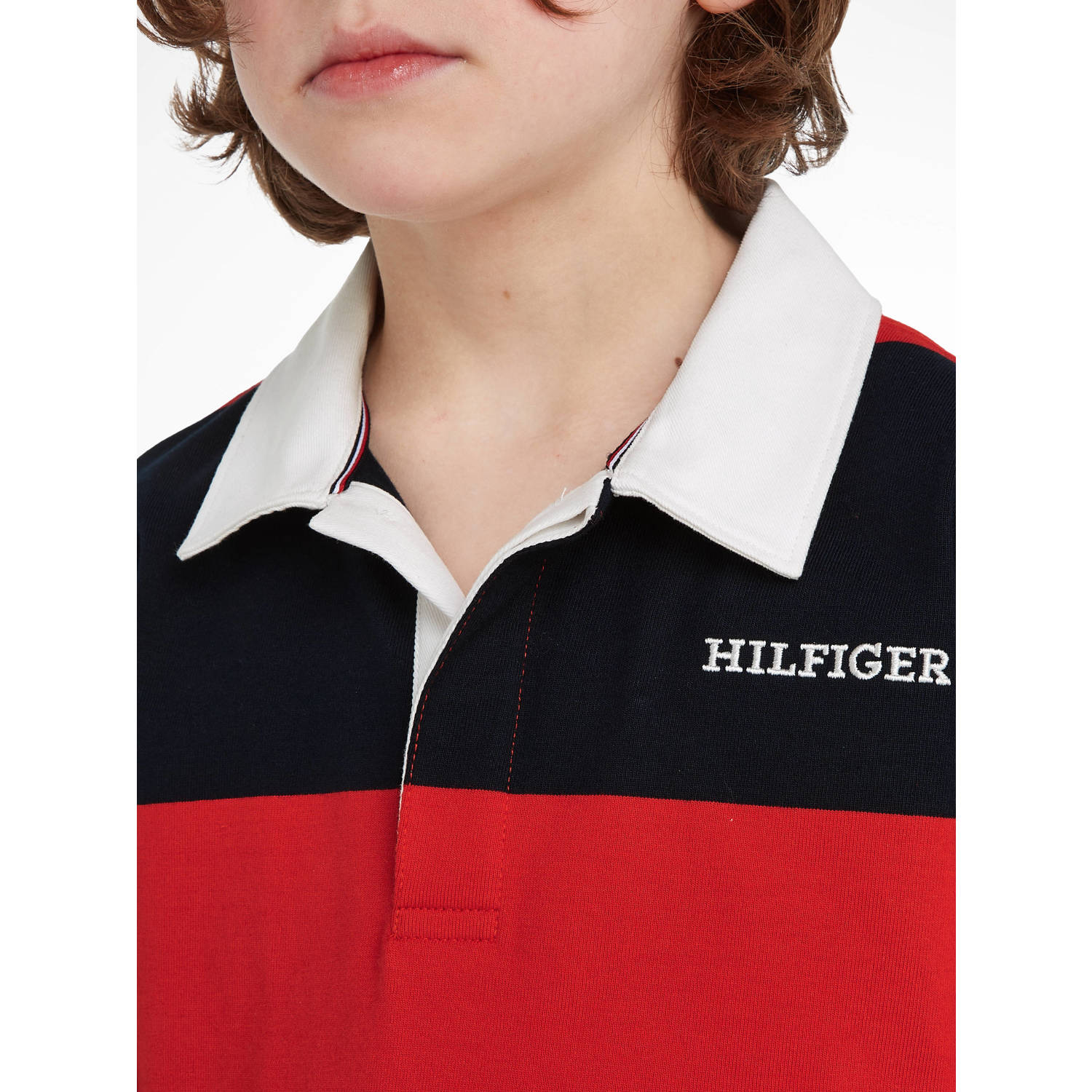 Tommy Hilfiger polo met logo rood blauw