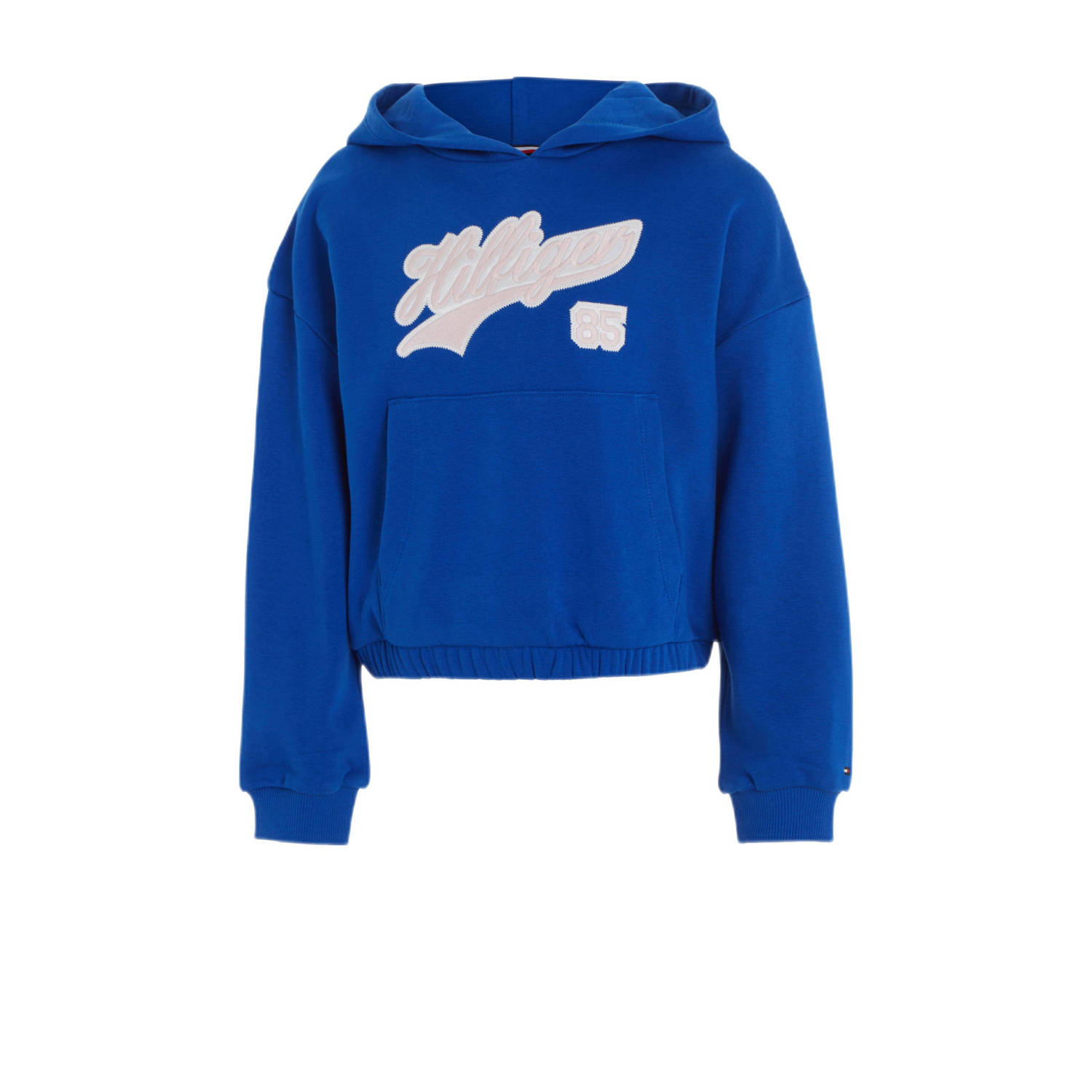 Tommy Hilfiger hoodie met tekst felblauw