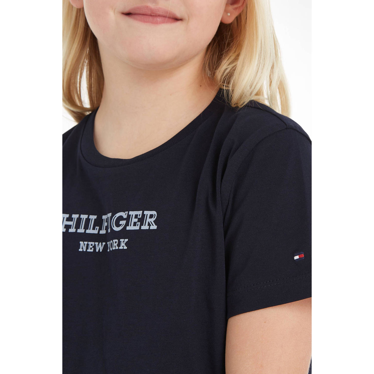 Tommy Hilfiger T-shirt MONOTYPE met tekst zwart