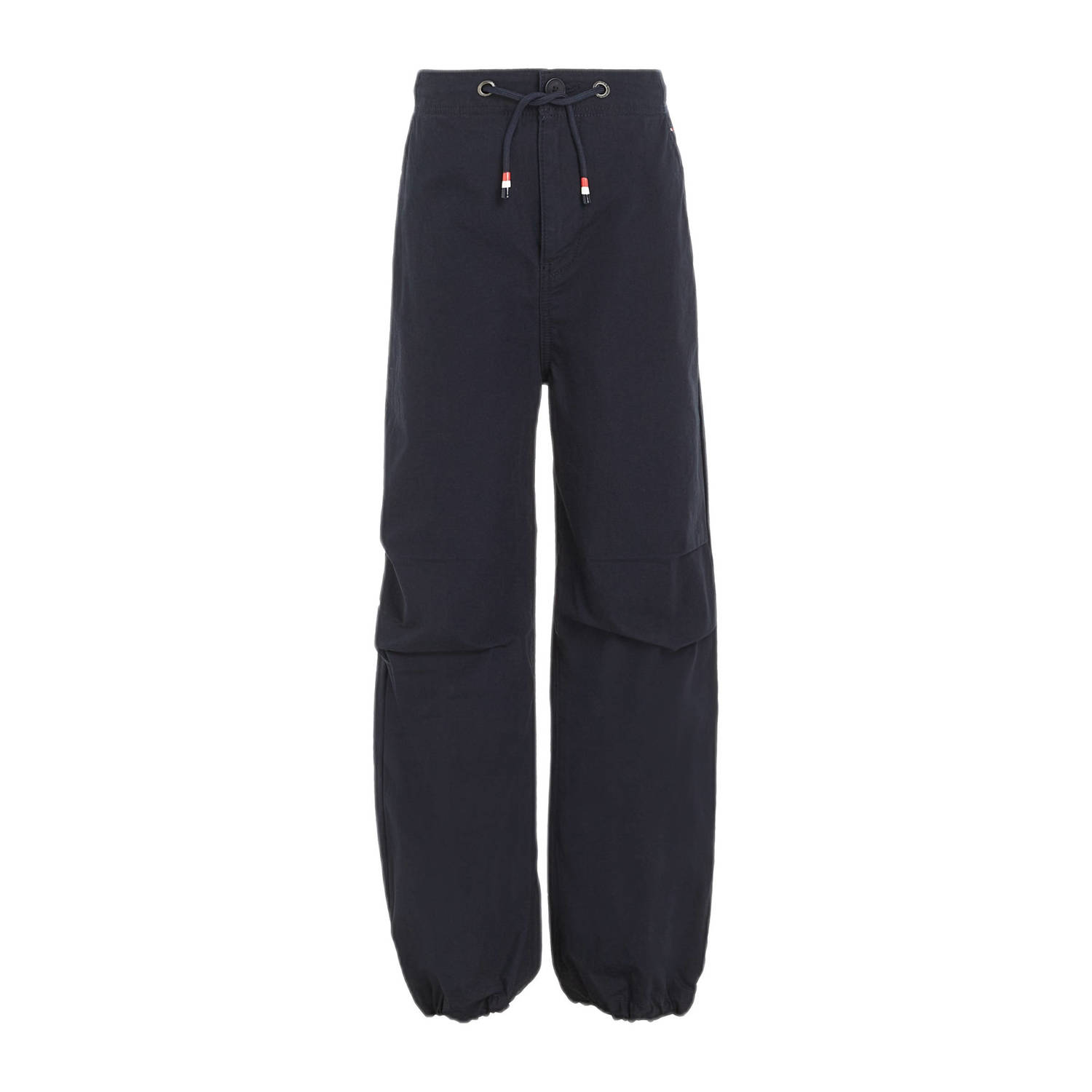 Tommy Hilfiger loose fit broek donkerblauw Jongens Katoen Effen 140