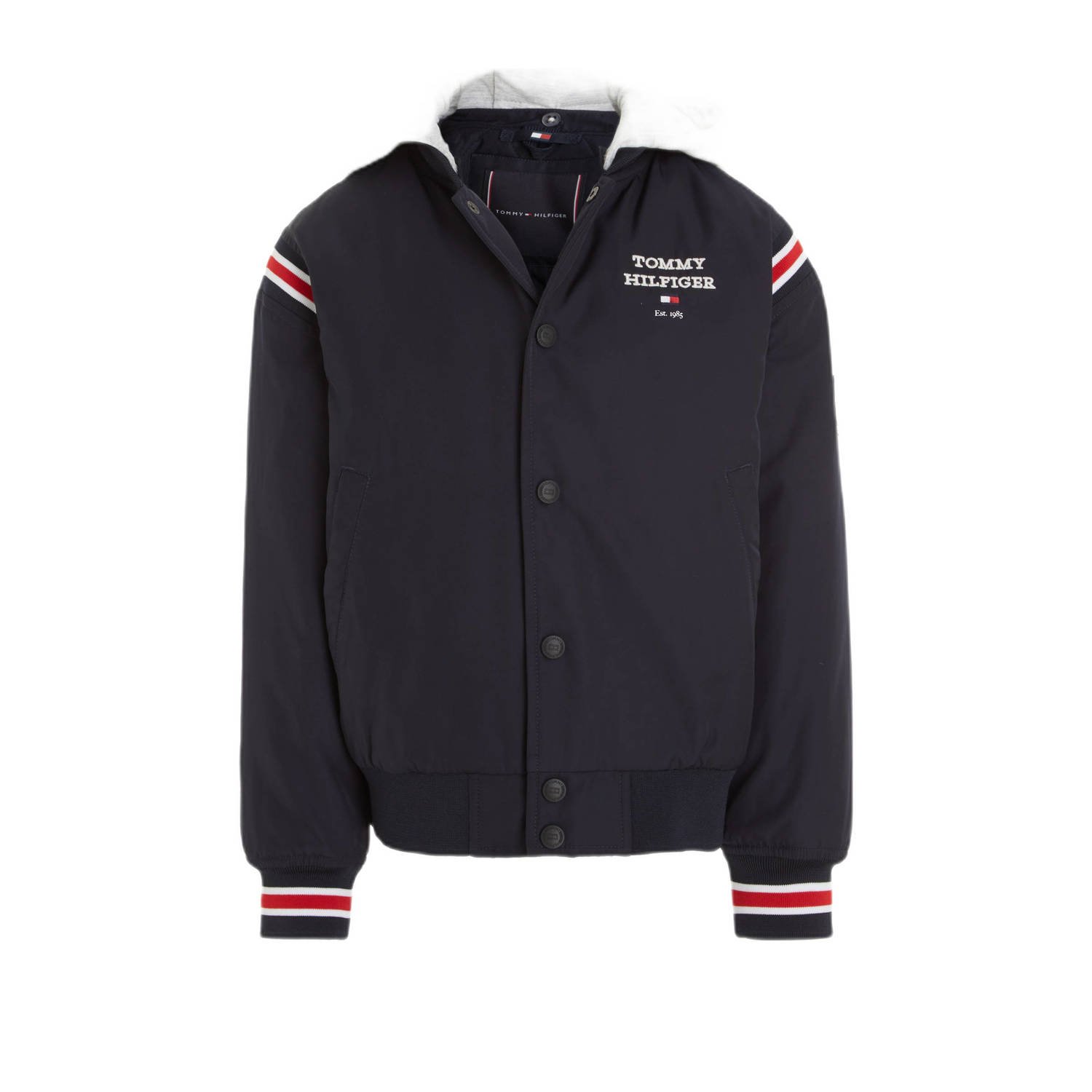 Tommy Hilfiger baseball jacket met logo zwart