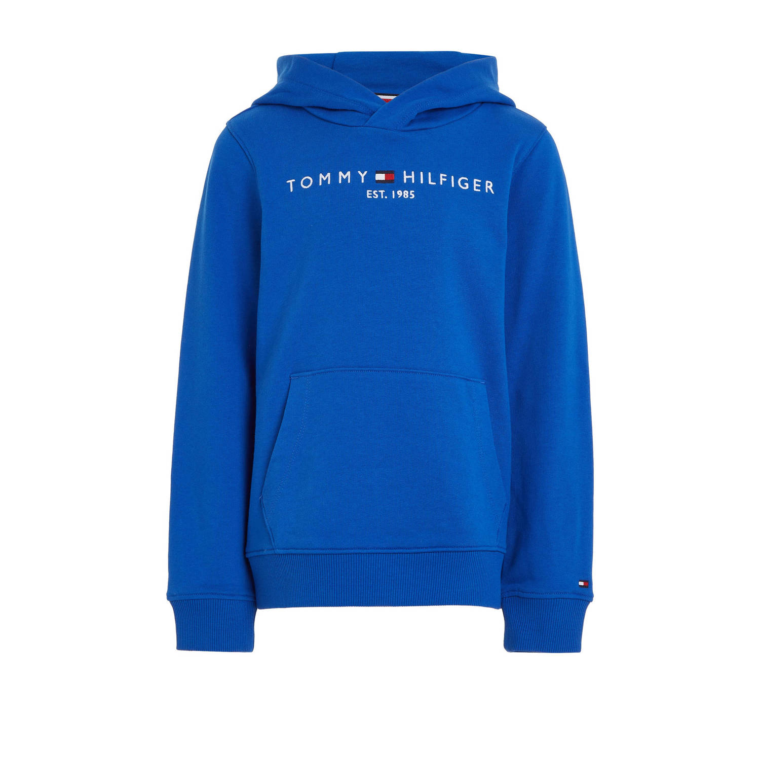Tommy Hilfiger hoodie met tekst felblauw Sweater Tekst 104