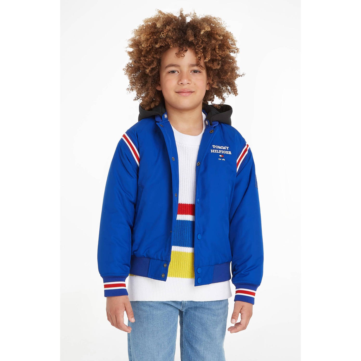 Tommy Hilfiger baseball jacket felblauw rood