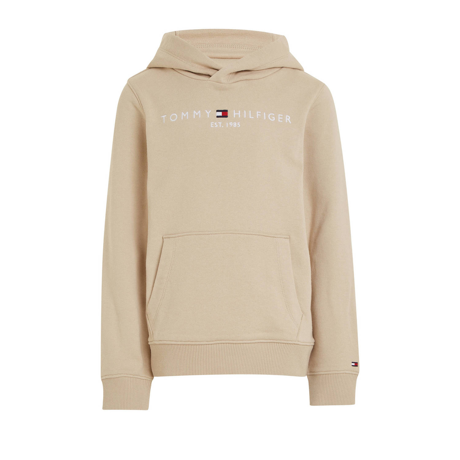 Tommy Hilfiger hoodie met tekst ecru Sweater Tekst 104