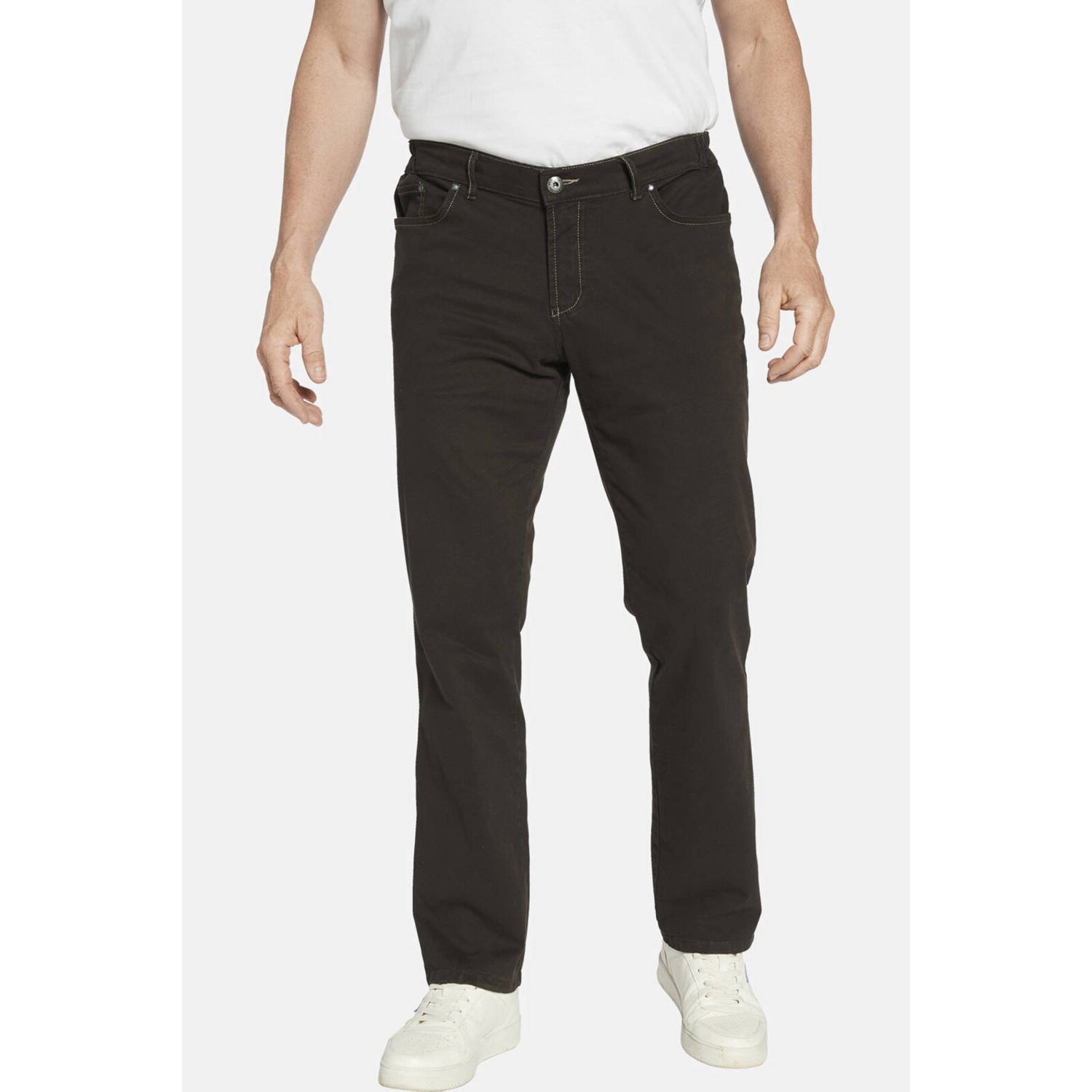 Jan Vanderstorm +FIT Collectie loose fit jeans FIETE. Plus Size donkerblauw