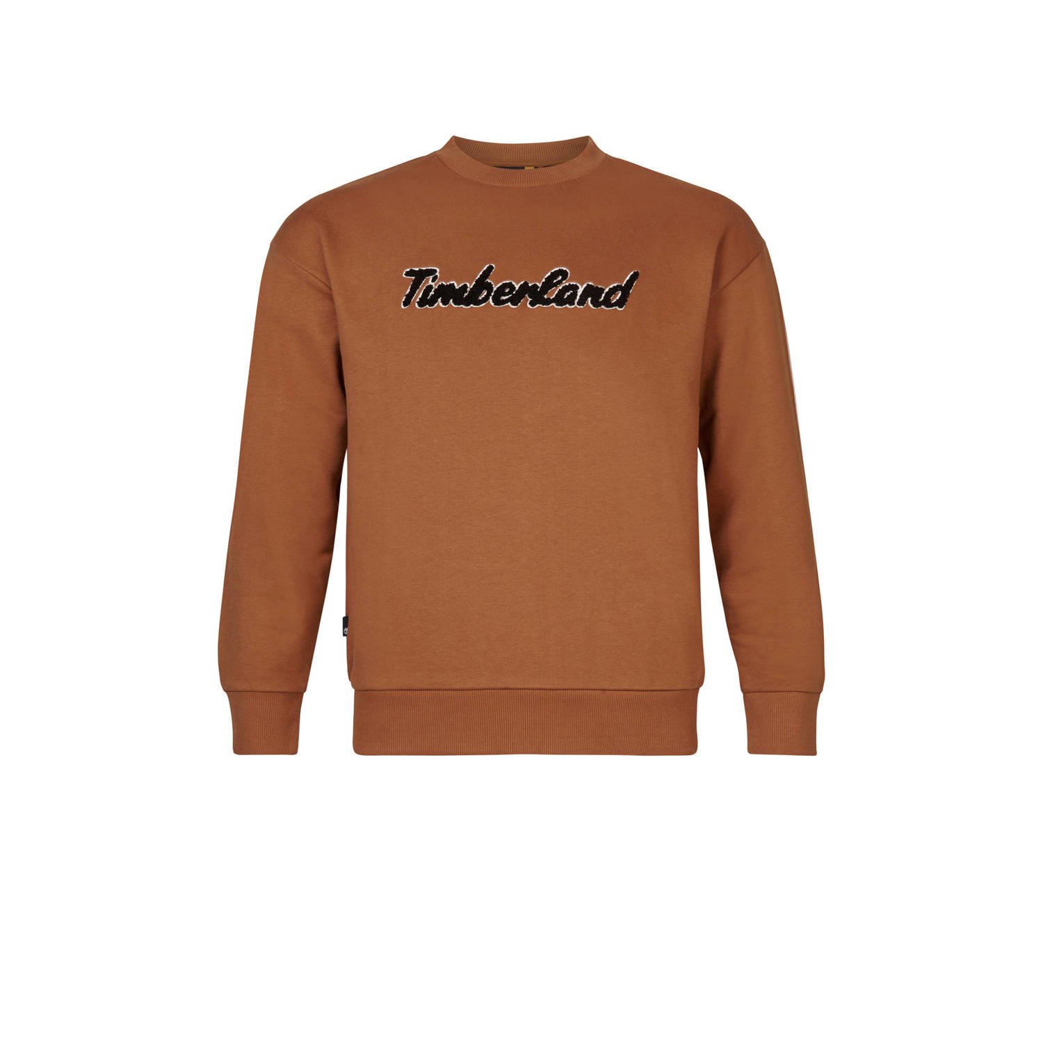 Timberland sweater met tekst cognac